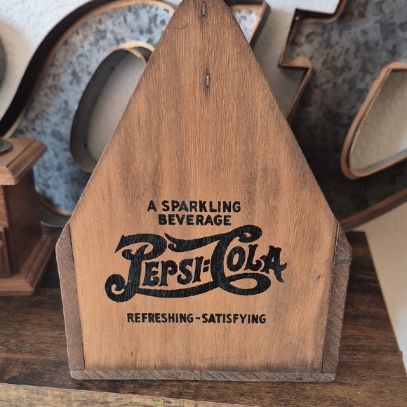 Pepsi Wooden Caddy with Black Logo